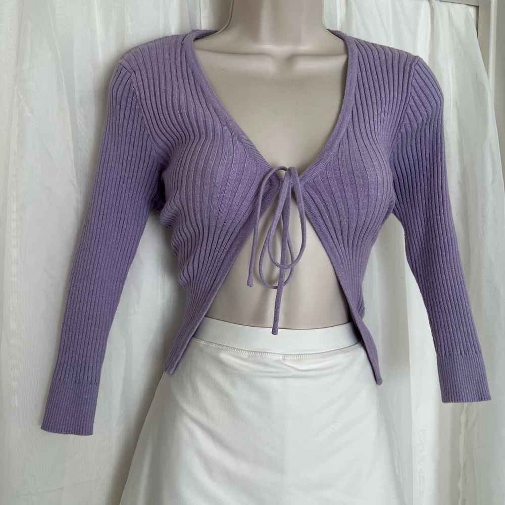 Purple Knitted Sweater Top